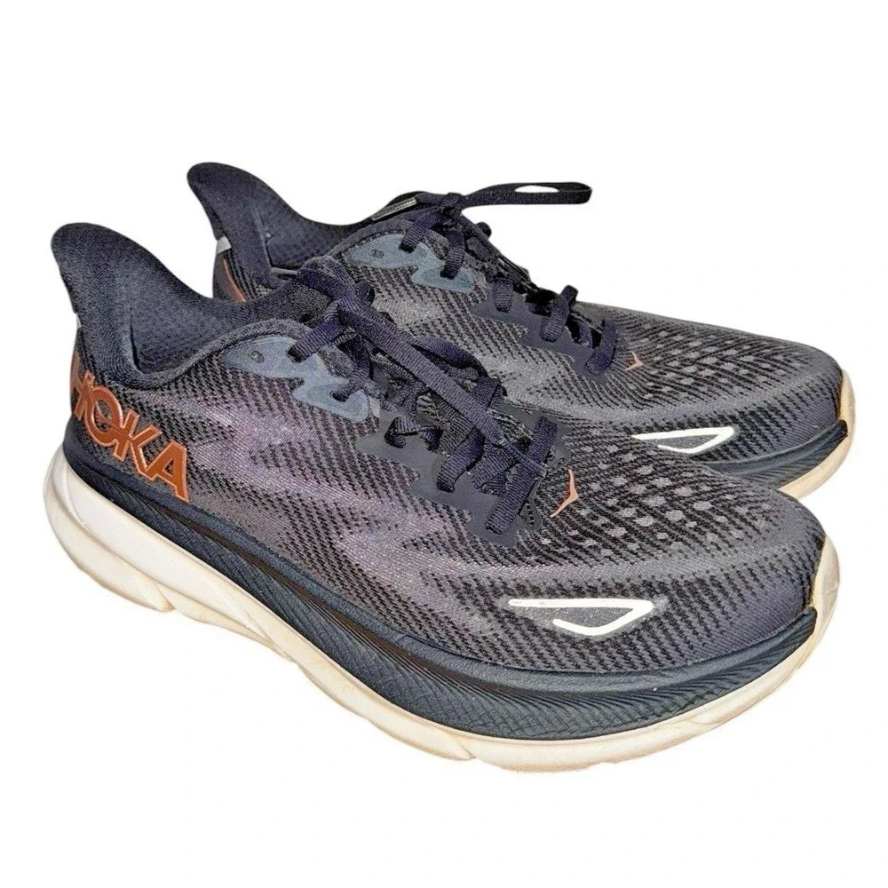 Hoka Clifton 9 Women 9 Running Shoes Black Rose Gold 1127896 BRGL Sneaker